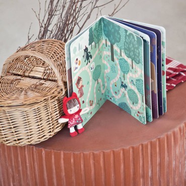 Książeczka przygodowa z mini przytulanką kartonowa Czerwony Kapturek 2 lata+ Lilliputiens - 13
