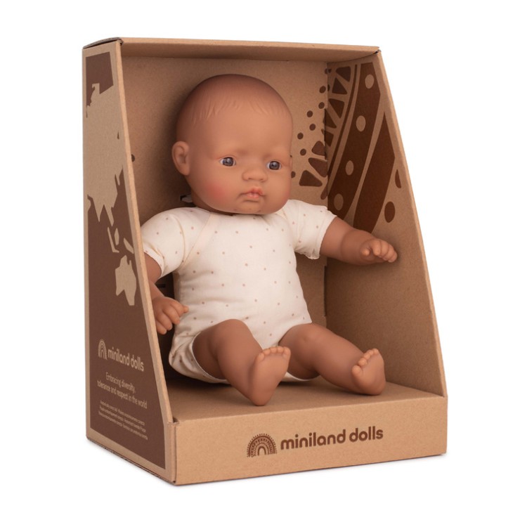 Lalka z miękkim brzuchem Hiszpanka 32cm Miniland Baby - 2