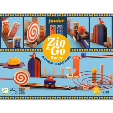 Zestaw Zig&Go Junior Wyścig 51 el. Djeco - 5
