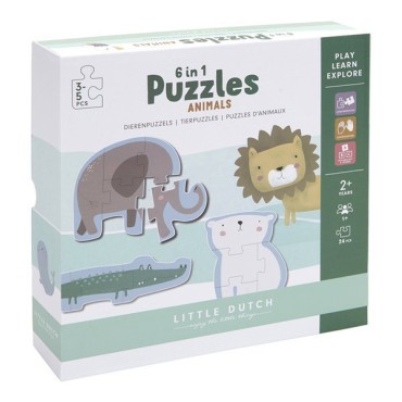 Puzzle Zoo 6 elementów FSC Little Dutch - 11