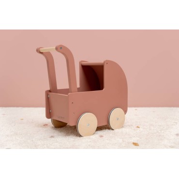 Drewniany wózek dla lalek z pościelą FSC Little Dutch - 2