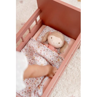Drewniane łóżeczko dla lalek z pościelą FSC Little Dutch - 5