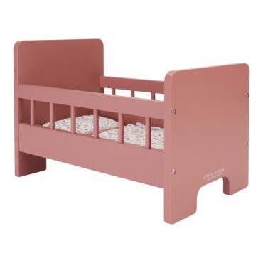 Drewniane łóżeczko dla lalek z pościelą FSC Little Dutch - 1