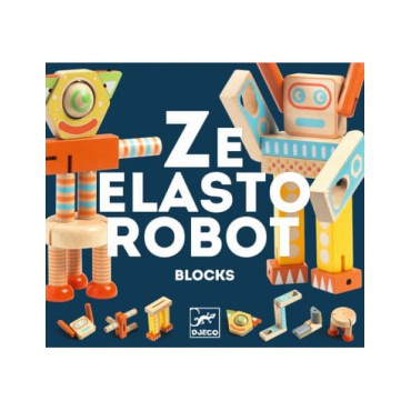 Drewniany robot Ze Elastorobot Djeco - 1