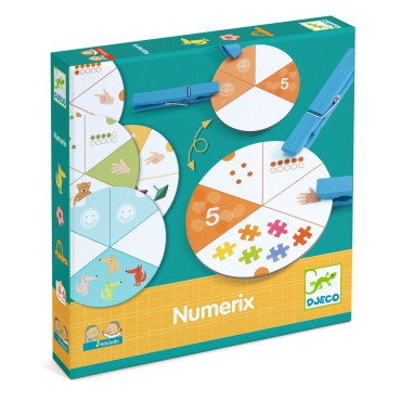 Eduludo Numerix  z klamerkami Djeco - 3