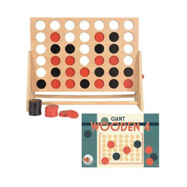 Cztery w rzędzie, drewniana gra - wersja duża Egmont Toys - 3