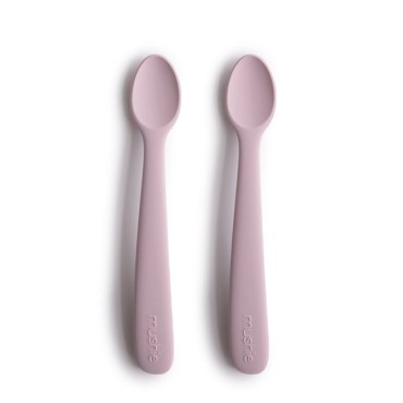 2 łyżeczki silikonowe dla dzieci do nauki samodzielnego jedzenia Soft Lilac Mushie - 1