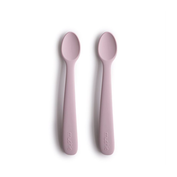 2 łyżeczki silikonowe dla dzieci do nauki samodzielnego jedzenia Soft Lilac Mushie - 1