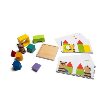 Drewniana gra logiczna - Łamigłówka puzzle 3D Panda BS Toys - 4