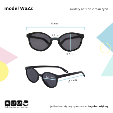 Okulary przeciwsłoneczne dla dzieci WaZZ Blush 1-2 lata KiETLA - 2