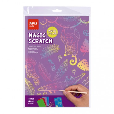 Zestaw wydrapywanek - Magic Scratch Colors A4 Apli Kids - 4