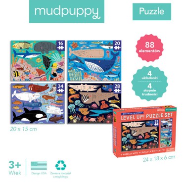 Puzzle progresywne Oceany świata 16, 20, 24 i 28 el. 3+ Mudpuppy - 7