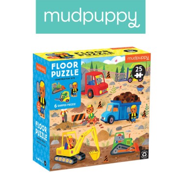 Puzzle podłogowe Plac budowy z unikalnymi kształtami 25 elementów 2+ Mudpuppy - 5
