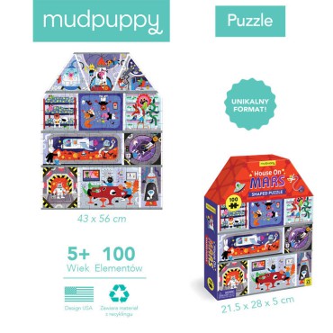 Puzzle konturowe Dom na Marsie 100 elementów 5+ Mudpuppy - 3