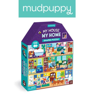 Puzzle konturowe Mój dom 100 elementów 5+ Mudpuppy - 4