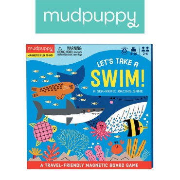 Podróżna magnetyczna gra planszowa wyścig Zawody pływackie 4+ Mudpuppy - 4