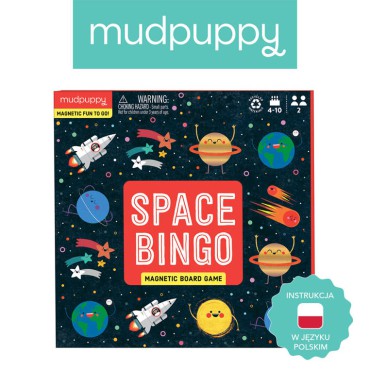 Podróżna magnetyczna gra planszowa bingo W kosmosie 4+ Mudpuppy - 5
