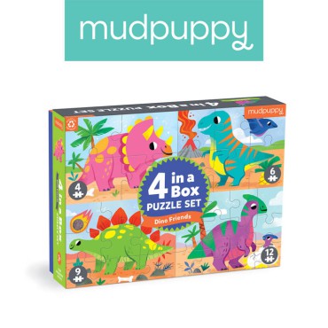 Puzzle progresywne Mój przyjaciel dinozaur 4, 6, 9 i 12 elementów 2+ Mudpuppy - 8