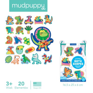 Piankowe figurki do kąpieli Wesołe dinozaury 20 elementów 3+ Mudpuppy - 1