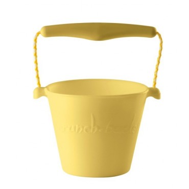 Scrunch-bucket Zwijane wiaderko silikonowe, Żółte Funkit World