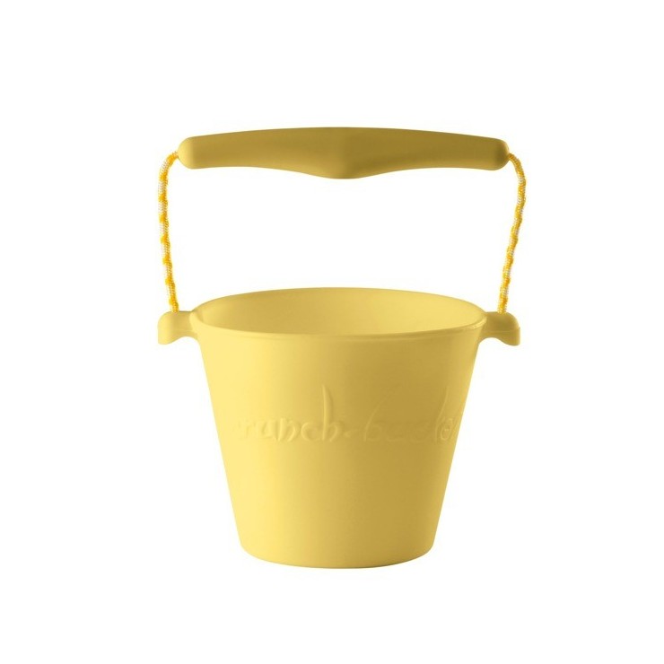 Scrunch-bucket Zwijane wiaderko silikonowe, Żółte Funkit World