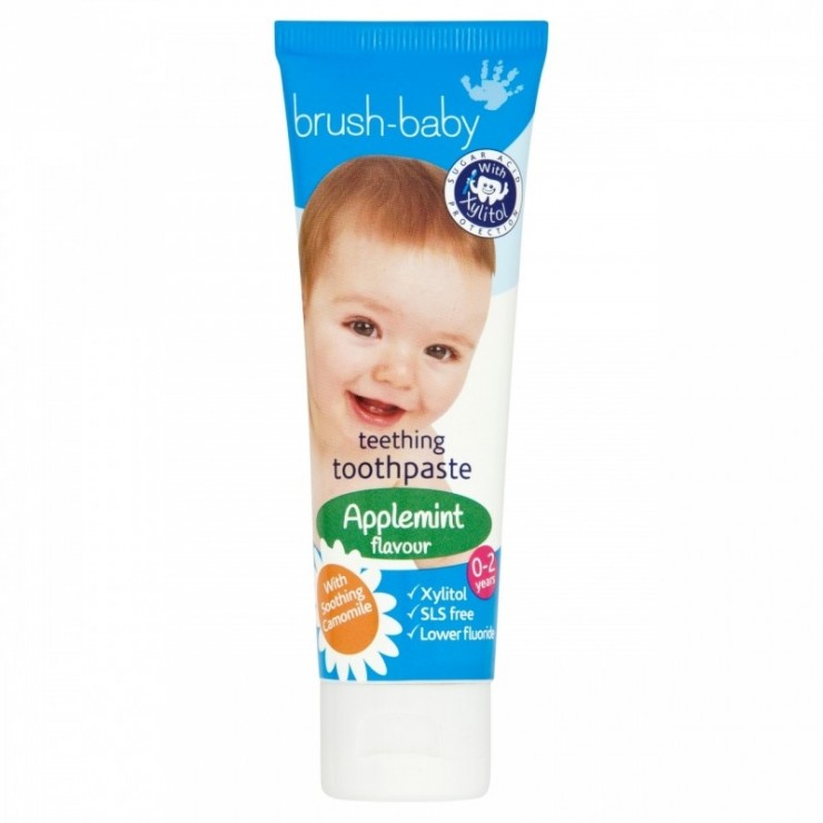 Brush-Baby - pasta do zębów dla dzieci w wieku od 0-2 lat, smak jabłkowo-miętowy (50 ml)