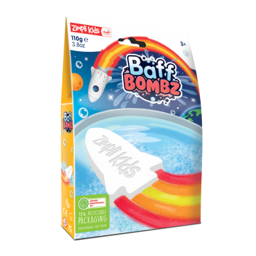 Rakieta do kąpieli zmieniający kolor wody Rainbow Baff Bombz 3+ Zimpli Kids - 1