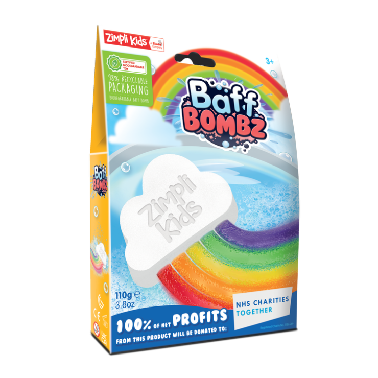 Tęczowa chmurka do kąpieli zmieniająca kolor wody Rainbow Baff Bombz 3+ Zimpli Kids - 1