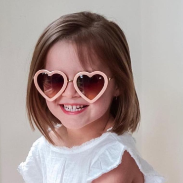 Okulary przeciwsłoneczne Classic - Heart Peach 3-12 lat Elle Porte - 1