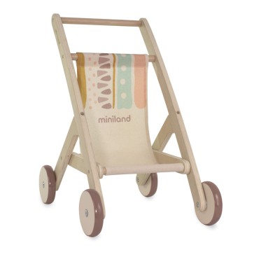 Drewniany wózek dla lalek Miniland - 1