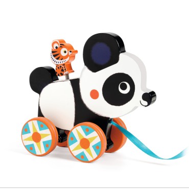 Drewniana zabawka do ciągnięcia Panda Billie Djeco - 1