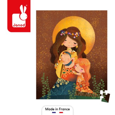 Puzzle w walizce Obraz inspirowany twórczością Klimta 100 elementów 6+ Made in France Janod - 4