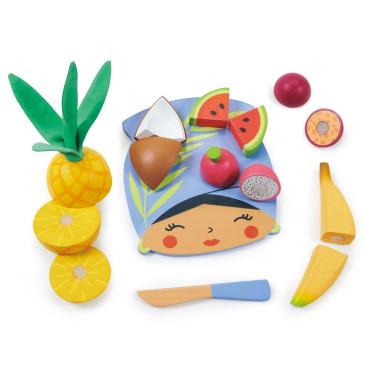 Drewniana deska z owocami tropikalnymi do krojenia Tender Leaf Toys - 4