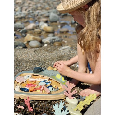 Kreatywny zestaw z drewnianymi elementami - Ocean Tender Leaf Toys - 2