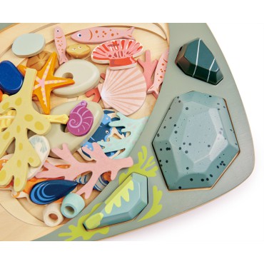 Kreatywny zestaw z drewnianymi elementami - Ocean Tender Leaf Toys - 3