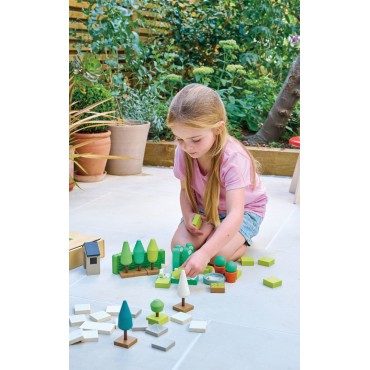 Kreatywny zestaw z drewnianymi elementami - Ogród Tender Leaf Toys - 1