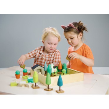 Kreatywny zestaw z drewnianymi elementami - Ogród Tender Leaf Toys - 5