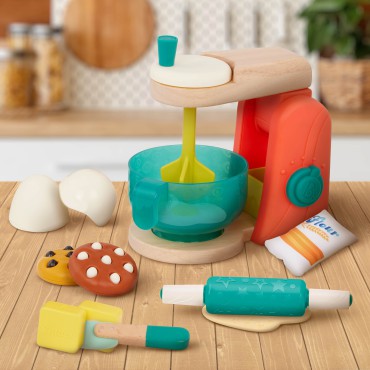 Mini Chef – Mix & Bake Playset – drewniany Mikser z akcesoriami i składnikami do pieczenia ciast B.Toys - 12