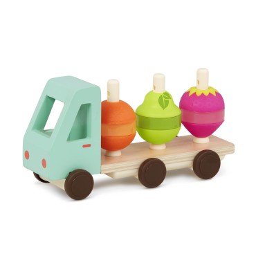 Stack & Roll Fruit Truck – drewniana ciężarówka z owocami B.Toys - 2
